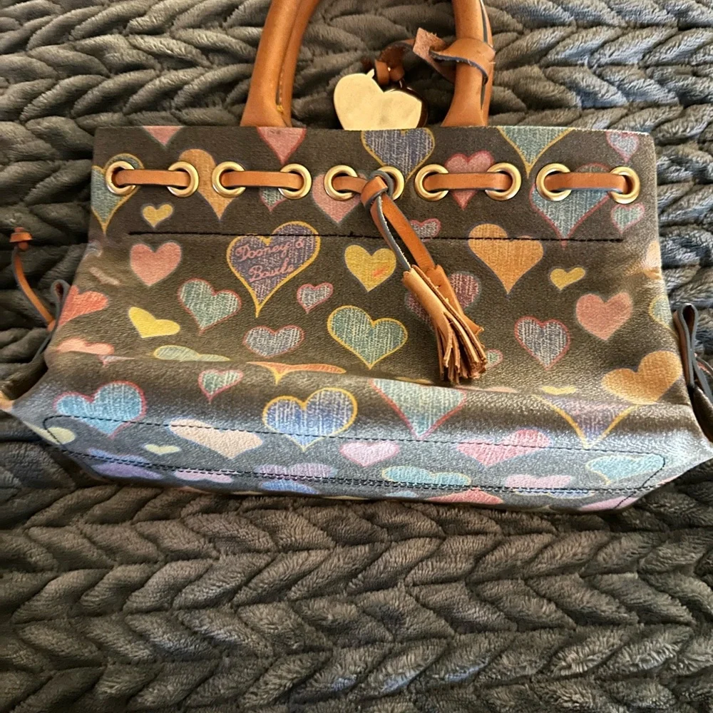 Dooney & Bourke Gray with Multicolor Heart Print - Picture 9 of 11